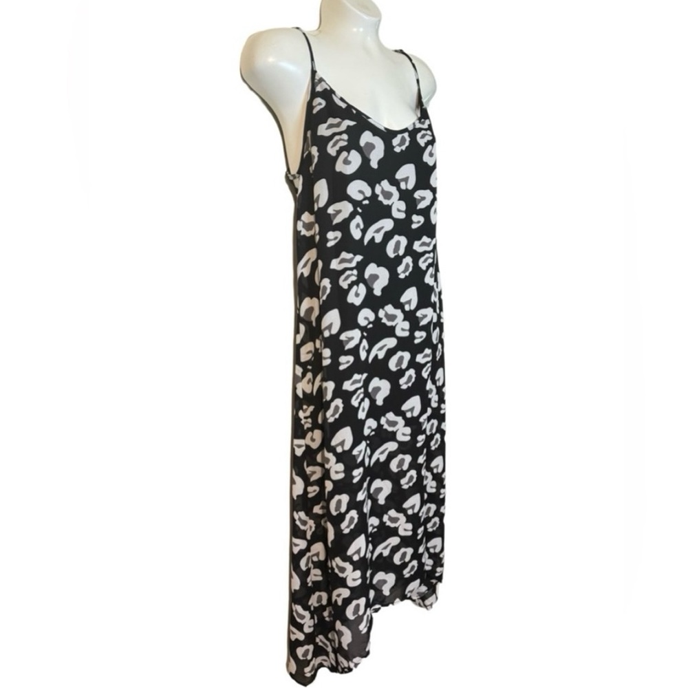 Show Me Your MuMu Leopard Print Hi-Low Midi Dress (S)